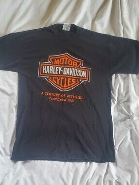 Harley-Davidson Vtg 2004 Daytona Beach, FL T-Shirt, Sz L, A Century Of Attitude